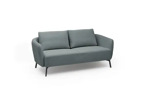 Sofa CARLLOTA - 2,5-Sitzer, Stoff, Graublau