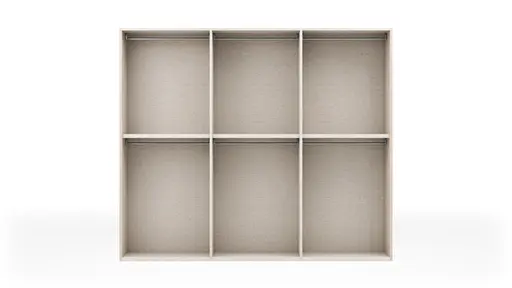 Drehtürenschrank Loretto - B ca. 280 cm, Lack matt, Sand