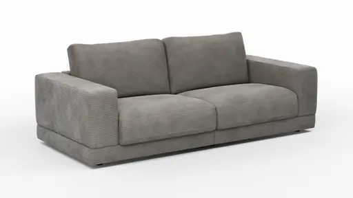 Sofa Juni - 2-Sitzer, Cord, Dunkelgrau