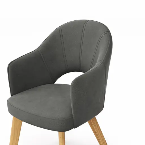 Armlehnstuhl 5000 - Microfaser, Dunkelgrau