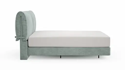 Boxspringbett Alpin - Liegefläche ca. 180x200 cm, Stoff, Graugrün