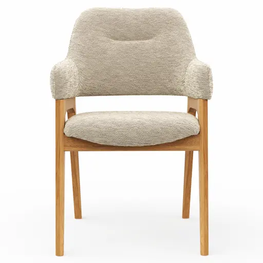 Armlehnstuhl Flore 1 - Stoff, Beige