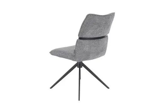 Stuhl MARJA - drehbar, Stoff, Grau