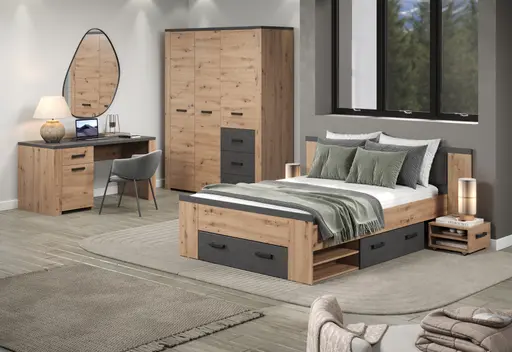 Schreibtisch - LB ca. 145x70 cm, Artisan Eiche Nachbildung