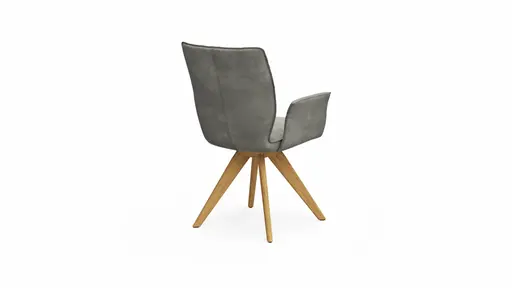 Armlehnstuhl Westmore - drehbar, Stoff, Silberfarben