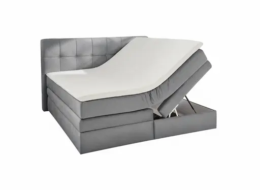 Boxspringbett- Liegefläche ca. 180x200 cm, Stoff, Grau, Basic