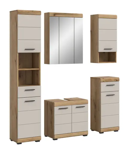 Standschrank - B ca. 37 cm, Evoke Eiche Nachbildung, Kaschmir