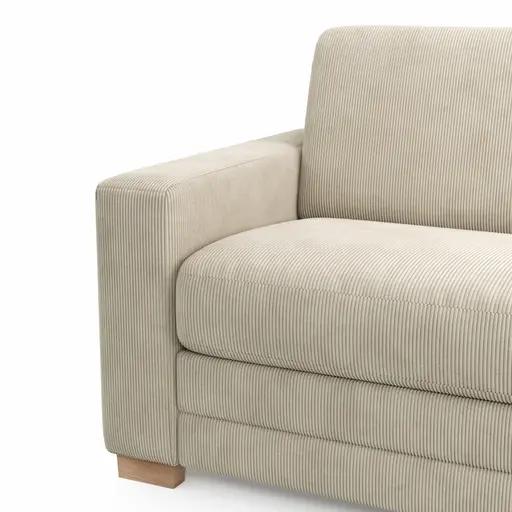 Sofa Lakeville 1 - 2-Sitzer inkl. Schlaffunktion, Gestell Schwarz, Stoff, Beige