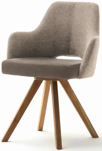 Schalenstuhl MIXIE - Stoff, Cappuccino