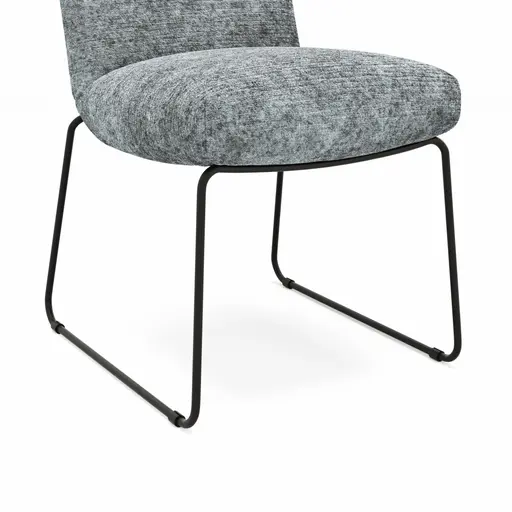 Stuhl Calgary - Stoff, Hellblau