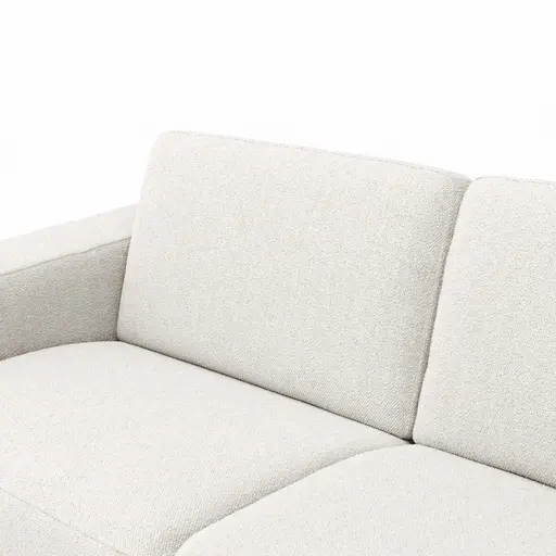 Sofa Nuoro - 2,5-Sitzer inkl. Schlaffunktion, Armlehne breit, Stoff, Natur