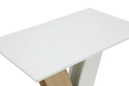 Esstisch - ausziehbar, LB ca. 110x70 cm, Weiß, Artisan Eiche Nachbildung