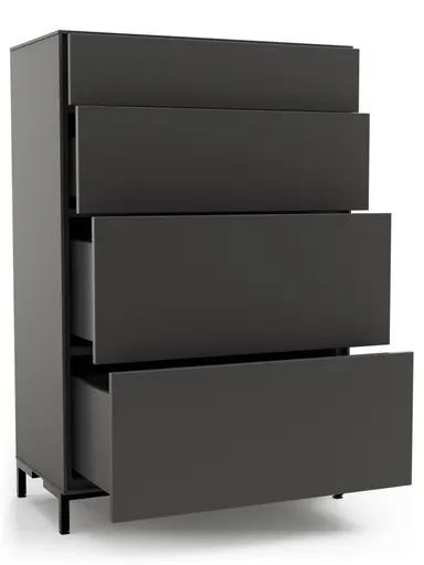 Kommode Medio- Melamin, Schiefergrau