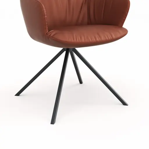 Armlehnstuhl Pegara - Leder, Rost