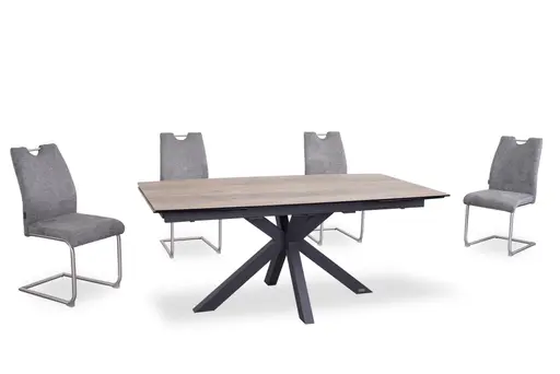 Freischwinger MERVE - Stoff, Grau