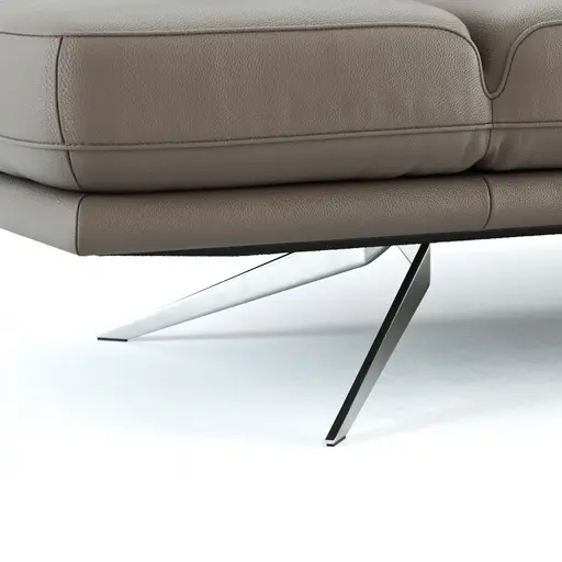 Sofa Sophie - 2,5-Sitzer inkl. Kopfstütze/Armlehne verstellbar, Leder, Lava