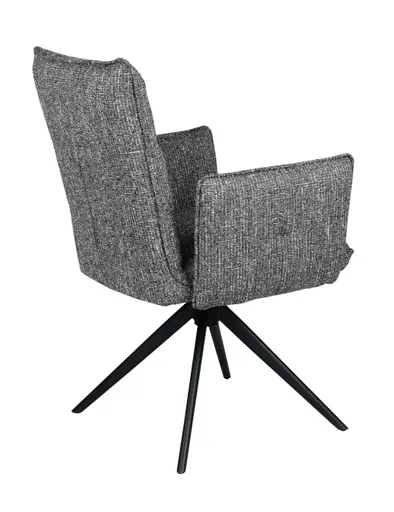 Armlehnstuhl MARCIA - drehbar, Stoff, Grau