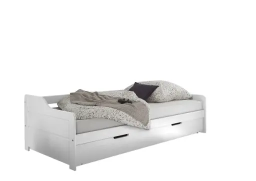 Tandemliege - Liegeflächen ca. 90x200 cm, Weiß