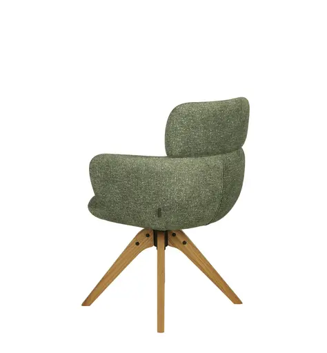 Armlehnstuhl MANJA - drehbar, Stoff, Grün