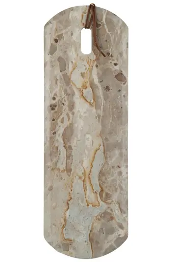 Servier-Brett - LBH ca. 60x20x2 cm, Marmor Beige