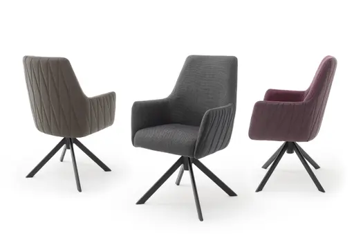 Stuhl - Stativ, mit Armlehne, Anthrazit, Stoff