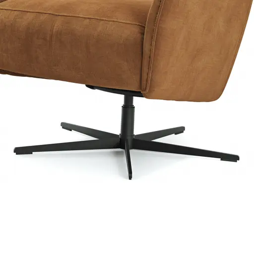 Relaxsessel Clemens - Größe M, inkl. Relaxfunktion, Stoff, Gold