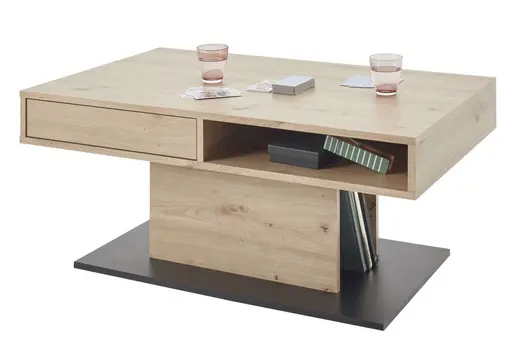 Couchtisch - B/H/T ca. 100x45x60 cm, Artisan Eiche Dekor