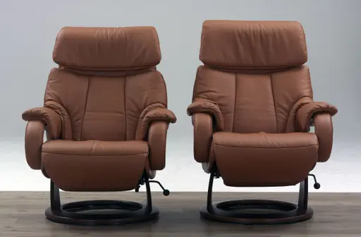 Sessel - Relaxfunktion, Leder, Braun