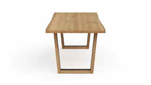Esstisch Belfast - LB ca. 240x100 cm, Eiche massiv, mit Metalleinlage im Gestell