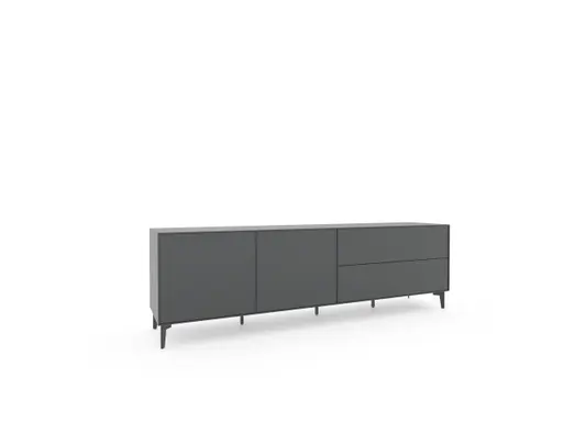 Sideboard Casello - BHT ca. 225x74x47 cm, Lack Matt, Anthrazit