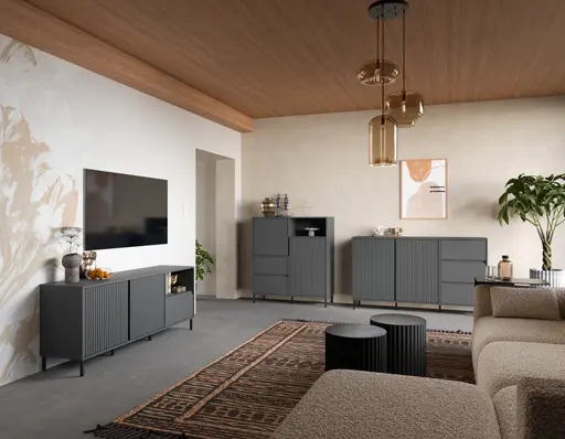 Sideboard - B ca. 158 cm, Anthrazit