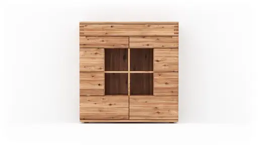 Highboard Cartago Soft - Astbuche massiv, natur geölt