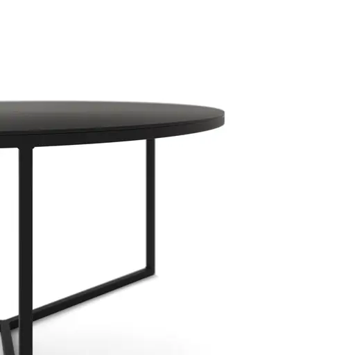 Couchtisch Joan 3 - LBH ca. 80x80x41,5 cm, Metall, Schwarz