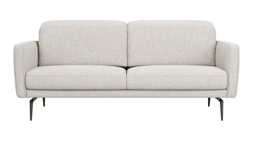 Sofa Estrela 2.0 - 2,5-Sitzer inkl. Kopfteil/Armteil verstellbar und Sitzvorzug motorisch, Stoff, Creme