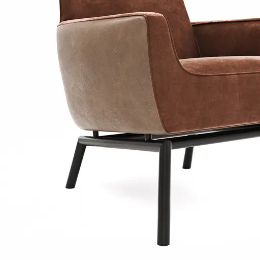 Sessel Matina - Größe M, Leder&Stoff, Cognac, Kupfer