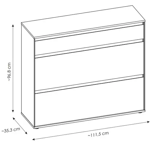 Schuhschrank - B ca. 111,5 cm, Salbei