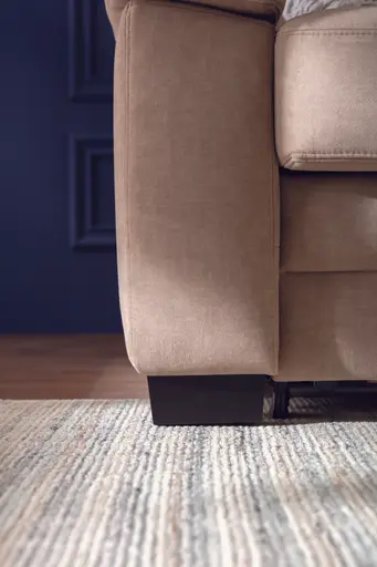 Sofa Lakeville 3 - inkl. Schlaffunktion und Kopfstütze verstellbar, Stoff, Haselnuss