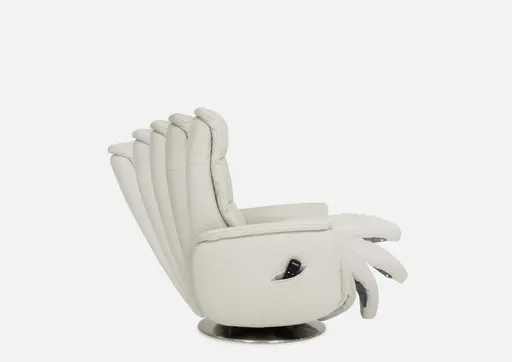 Sessel - Relaxfunktion motorisch, Leder Ecru