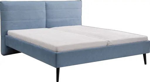 Polsterbett - Liegefläche ca. 180x200 cm, Stoff, Hellblau