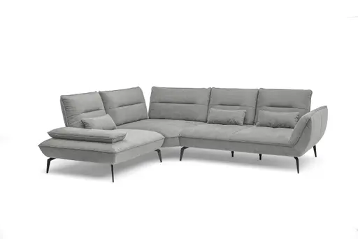 Ecksofa PAYTON - Ecke links, 2,5-Sitzer, Stoff, Silbergrau