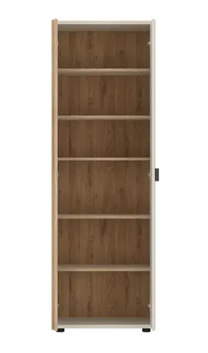 Garderobenschrank - B ca. 62 cm, Kaschmir, Cremona Eiche Nachbildung, Spiegel
