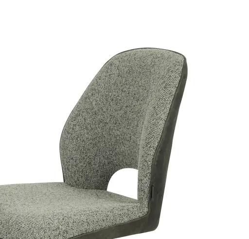 Stuhl MAILE - drehbar, Stoff, Grau, Anthrazit