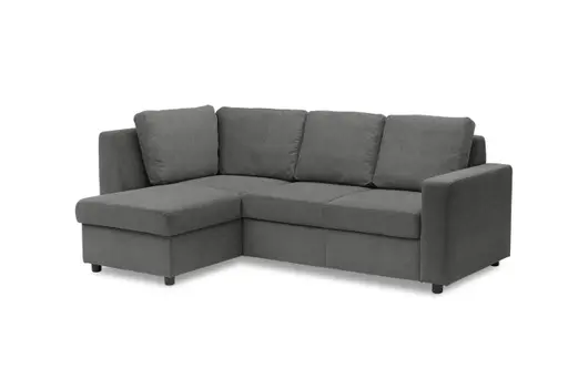 Ecksofa PRO FLEXX - Ecke links, 2-Sitzer, Stoff, Steingrau