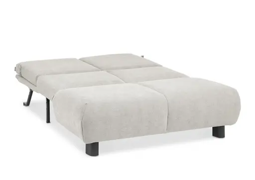  Faltsofa EBBY - 2-Sitzer ohne Armlehne, 140 cm inkl. Schlaffunktion, Stoff, Creme