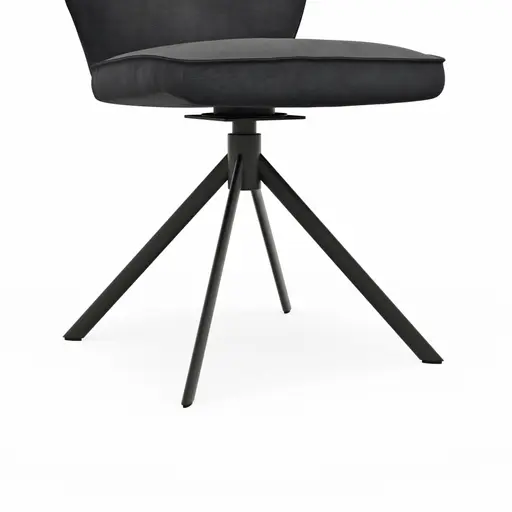 Stuhl Westmore - drehbar, Stoff, Anthrazit