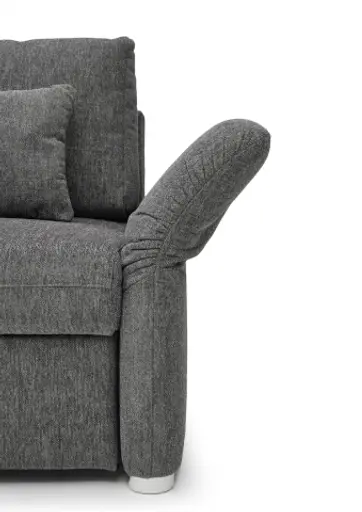 Sofa JORDEN - 2,5-Sitzer, inkl. Schlaffunktion, verstellbare Armlehnen, Stoff, Dunkelgrau