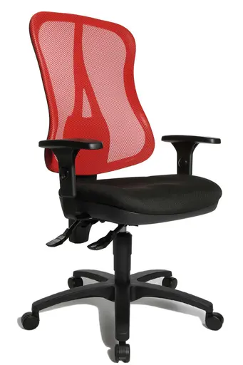 Bürodrehstuhl Ergo Work 35 - Stoff, Rot