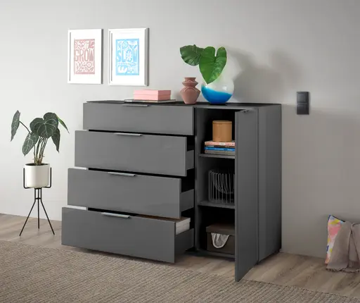 Sideboard- B ca. 135 cm, Anthrazit