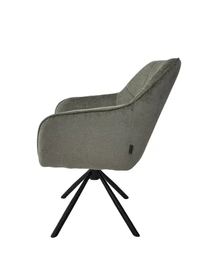 Armlehnstuhl MARLE - drehbar, Stoff, Grün