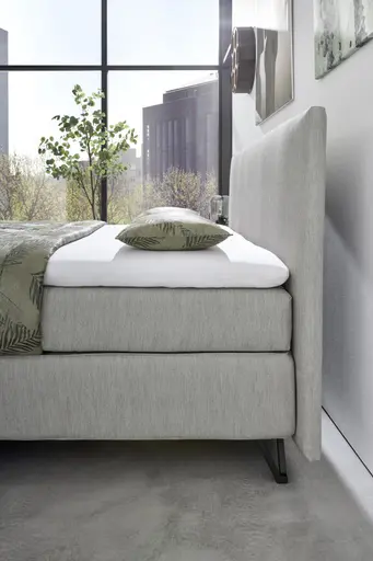 Polsterbett - Liegefläche ca. 180x200 cm, Stoff, Grau